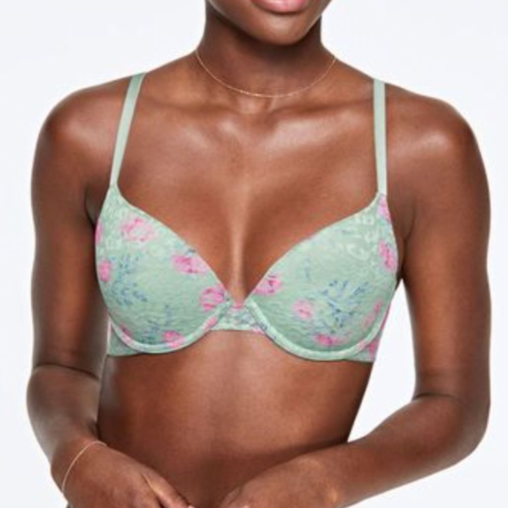Pink Victoria's Secret Wear Everywhere Push-Up Bra